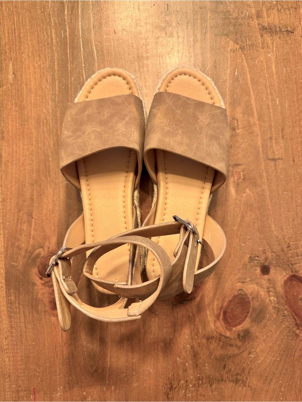 Women's Tan Ankle-Strap Sandals